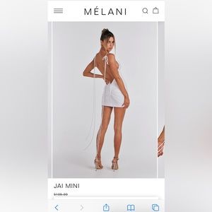 Melani The Label Jai Mini Dress in white